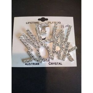 Swarovski Crystal New York brooch